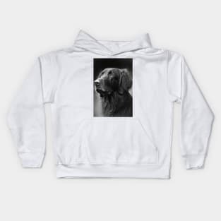 Flatcoated retreiver "marcy" Kids Hoodie